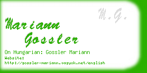 mariann gossler business card